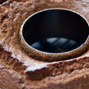 Springform mit gebackenem Kuchen
